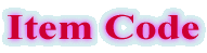 Item Code